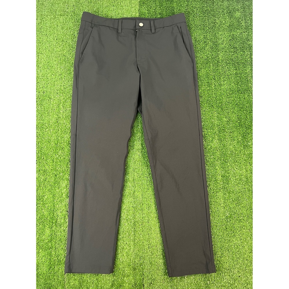 CRZ YOGA Mens Golf Pants 32W Dark Gray Slim Fit Performance Tech Chino